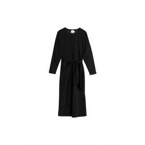 NEW INDI & COLD women's knotted knit dress in negro